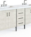 DIAMOND STONE DOUBLE MIDDLE DRAWERS