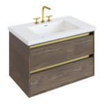 American Walnut with Satin Brass