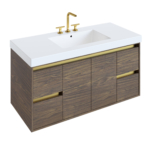 American Walnut with Satin Brass