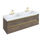 American Walnut with Satin Brass