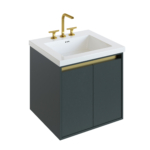 Navy Blue with Satin Brass