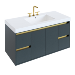 Navy Blue with Satin Brass