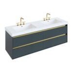 Navy Blue with Satin Brass