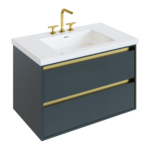 Navy Blue with Satin Brass